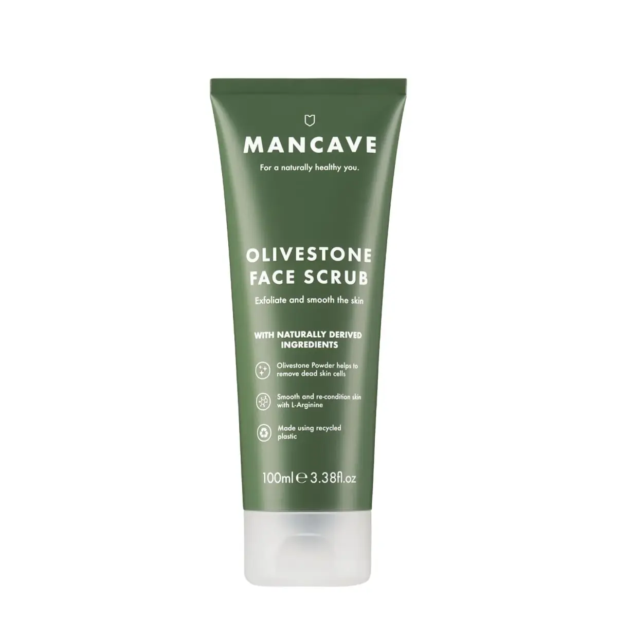 ManCave Natural Olivestone Face Scrub 100ml | Exfoliates & Hydrates for Smoother Skin - main product image