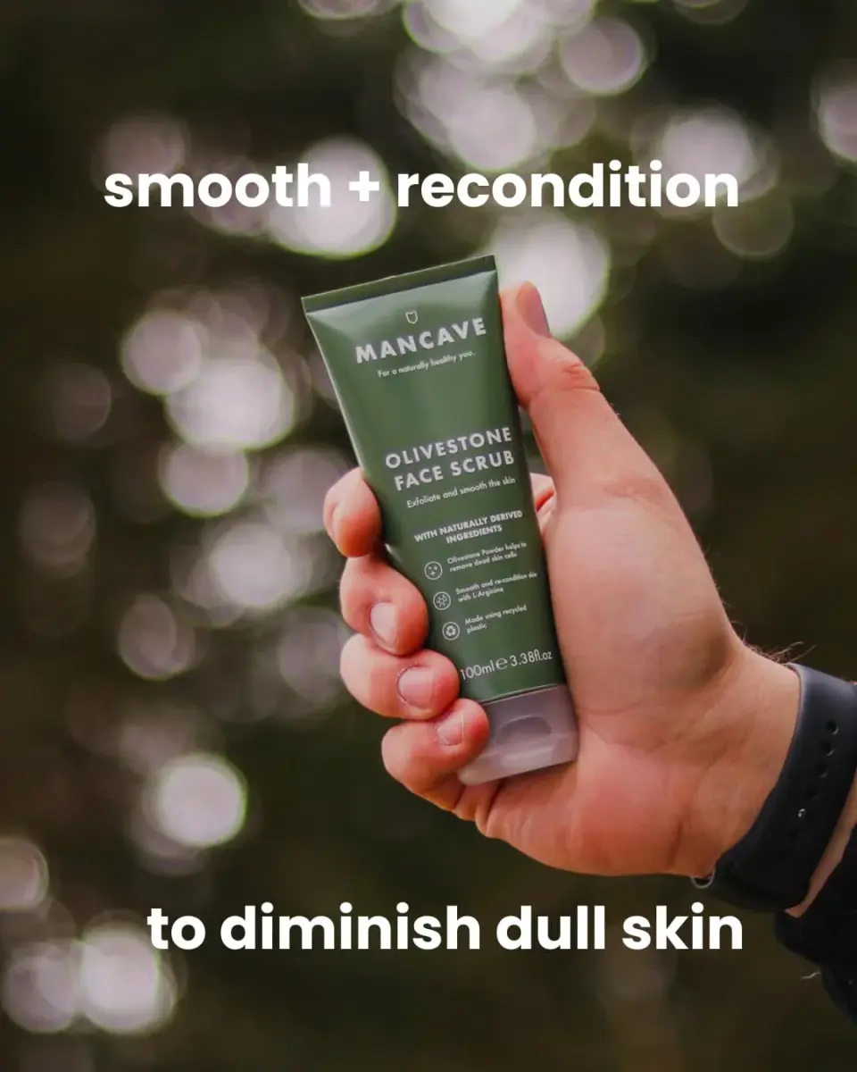 ManCave Natural Olivestone Face Scrub 100ml | Exfoliates & Hydrates for Smoother Skin - view 2