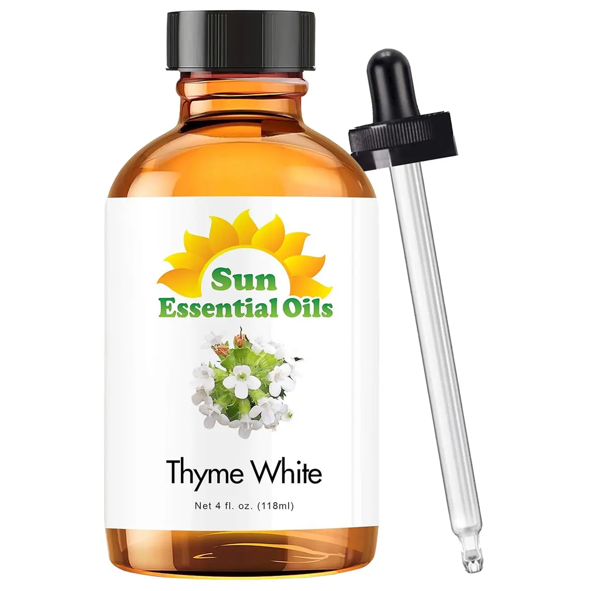 Sun Essential Oils Thyme Essential Oil 4 Fl Oz | Invigorating Aromatherapy & DIY Use - main product image