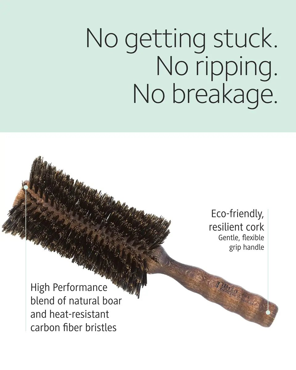 Ibiza Hair - Round Boar Bristle Brush (H6-80mm) | Natural Shine & Frizz Control - view 3