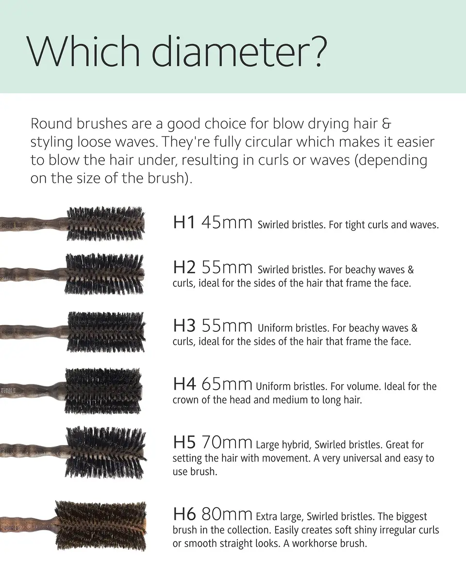 Ibiza Hair - Round Boar Bristle Brush (H6-80mm) | Natural Shine & Frizz Control - view 4