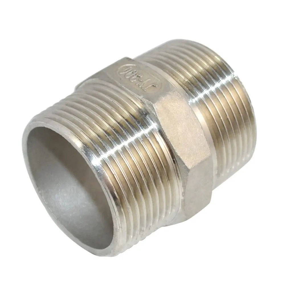 DAN SPEED 1-1/2" Male Hex Threaded Reducer Pipe Fitting Stainless Steel 304 NPT | Connects Different Diameter Pipes - main product image
