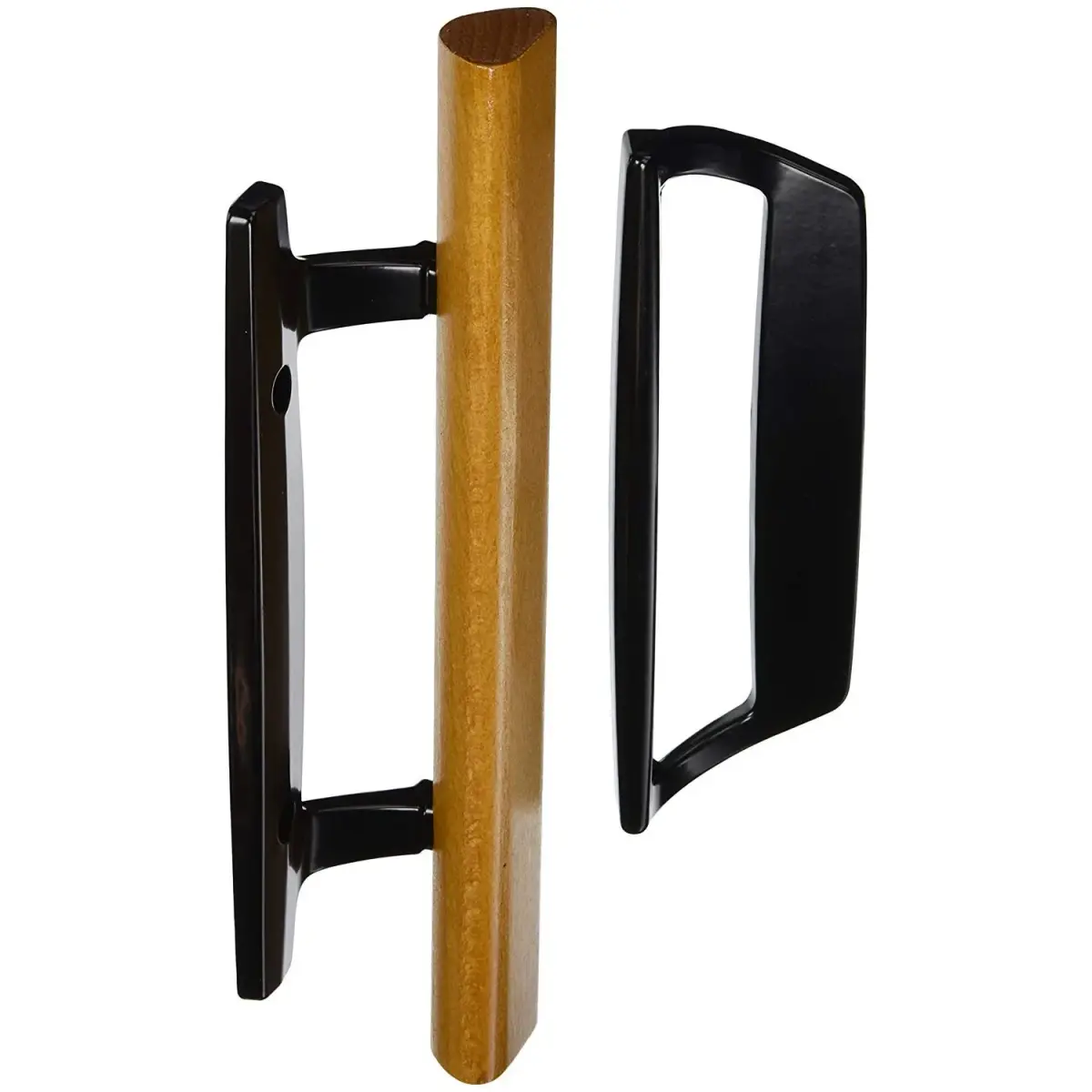 Wright Products V1131BL Replacement Mortise Patio Handle, Wood/Black, 3-15/16 in (9.9 cm) - main product image