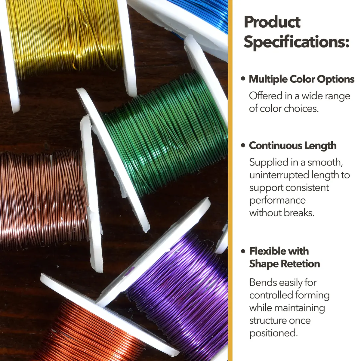 Mandala Crafts 22 Gauge Purple Anodized Aluminum Craft Wire, 100 FT | Durable, Shapeable & Tarnish-Resistant - view 7
