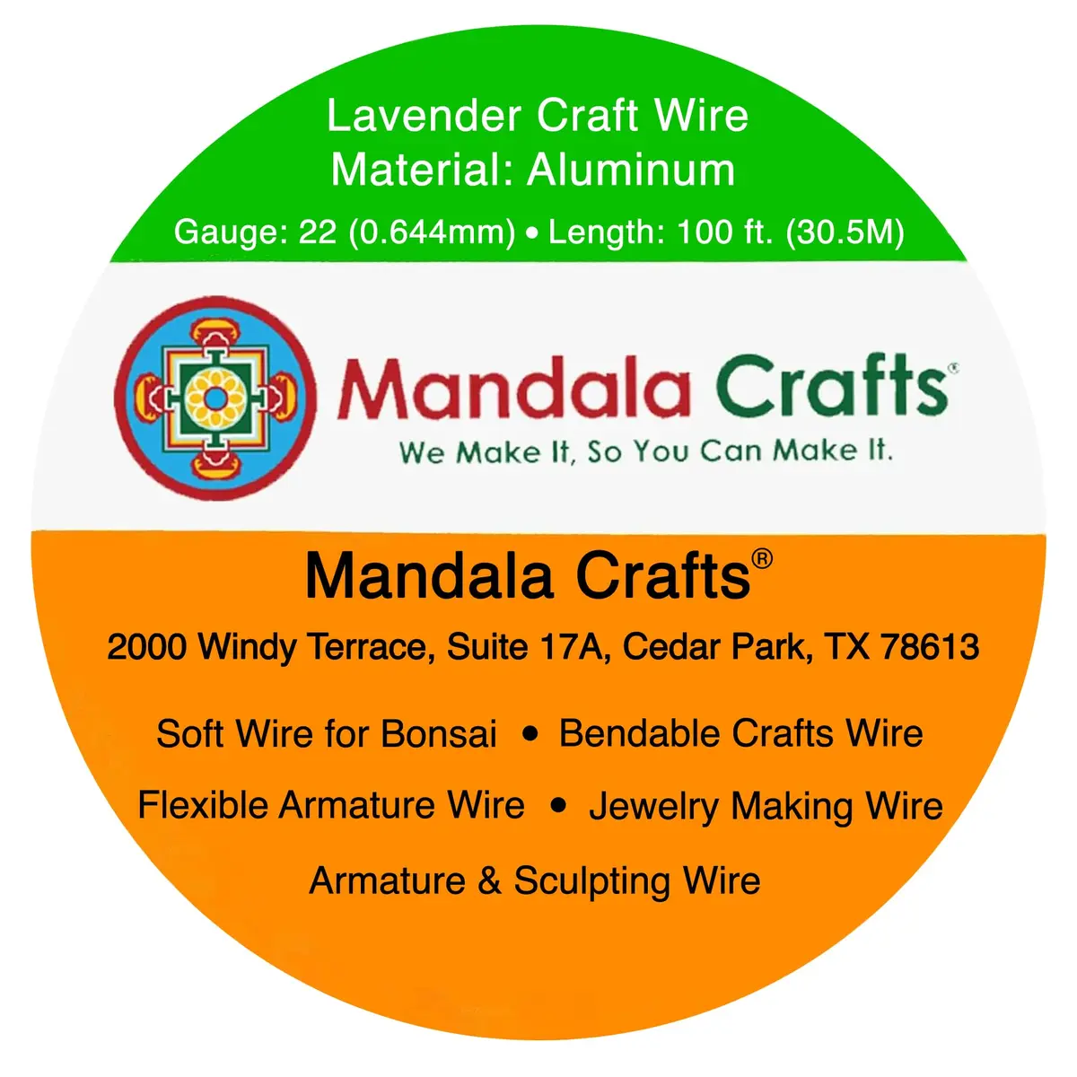 Mandala Crafts 22 Gauge Lavender Anodized Aluminum Craft Wire, 100 FT | Durable, Shapeable & Tarnish-Resistant - view 3