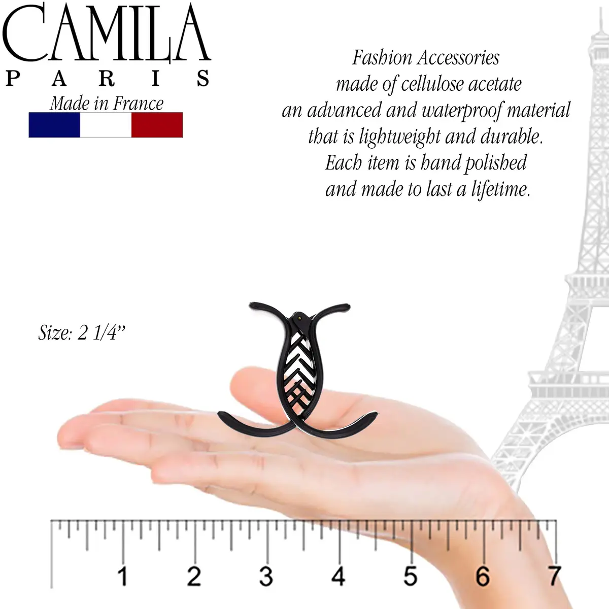 Camila Paris NV07 French Hair Clip 2 inch | Strong Hold No Slip Grip for Women & Girls - view 3