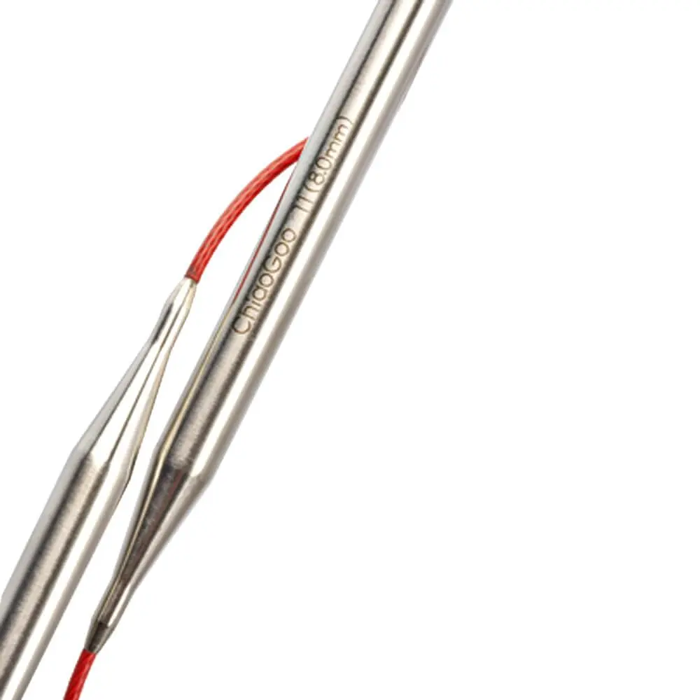 ChiaoGoo SS Red Lace Circular Knitting Needles 60-Inch | US 2.5 (3 mm) Stainless Steel - view 2