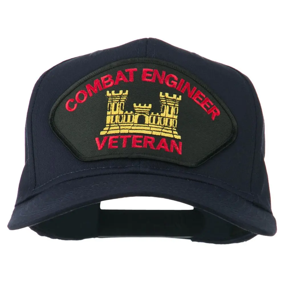 e4Hats.com Combat Engineer Veteran Military Patch Cap | Unisex Adjustable Cotton Baseball Hat (7.5" fit) - main product image