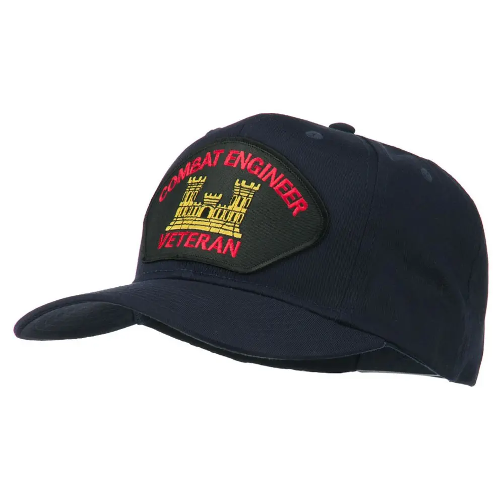 e4Hats.com Combat Engineer Veteran Military Patch Cap | Unisex Adjustable Cotton Baseball Hat (7.5" fit) - view 2