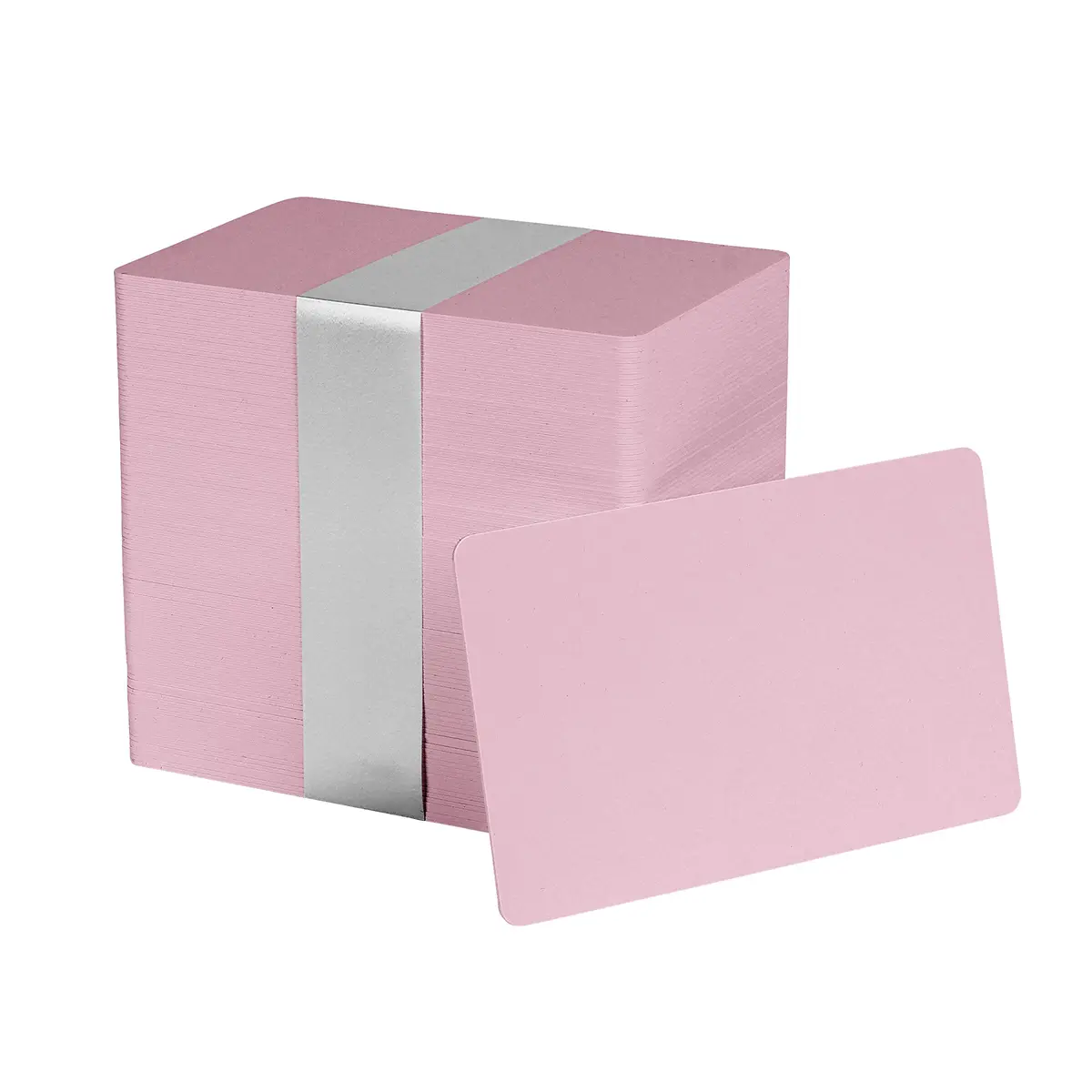 easyIDea Pink CR80 PVC Cards 30 Mil (100 Pack) | Graphics Quality ID Badges - main product image