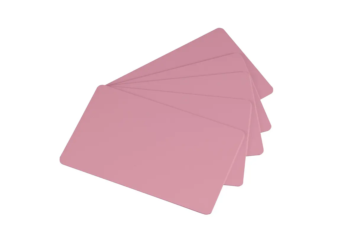 easyIDea Pink CR80 PVC Cards 30 Mil (100 Pack) | Graphics Quality ID Badges - view 2