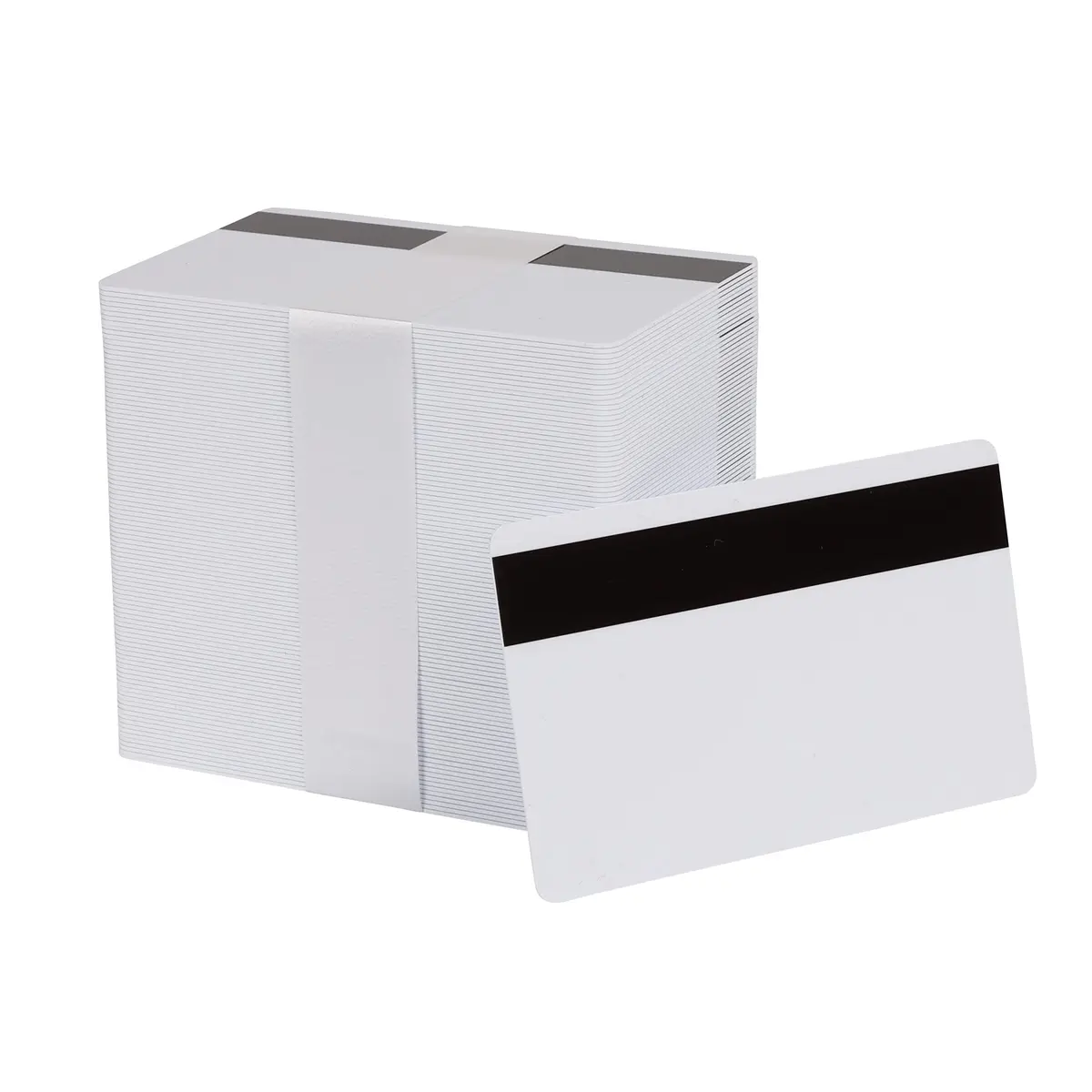 easyIDea White CR80 PVC Cards with HiCo Magnetic Stripe 100-Pack | 30 Mil Blank ID Cards for Printing - main product image