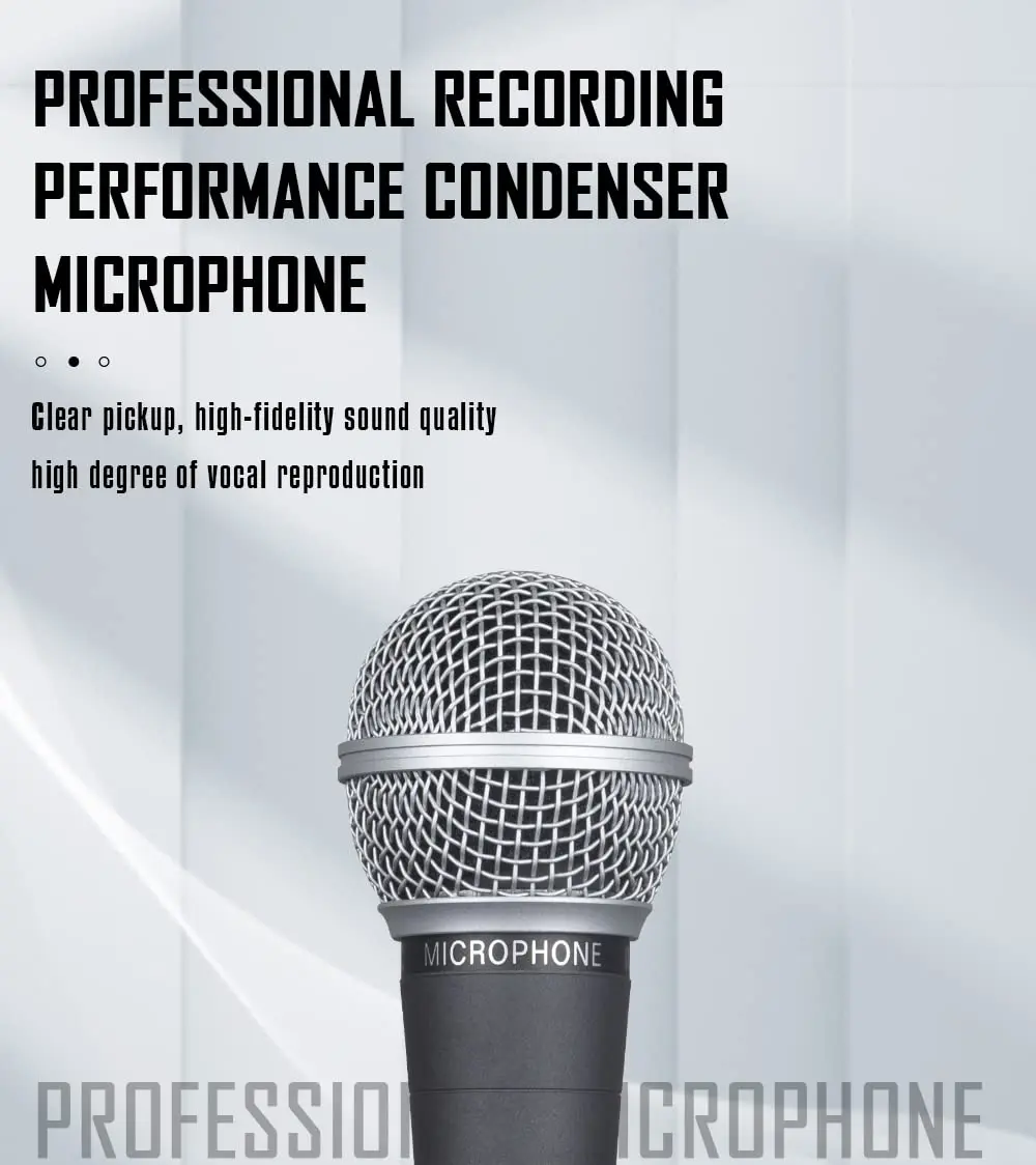 WEYMIC WM58 Classic Style Dynamic Vocal Microphone | Metal Body, Uni-Directional, 45Hz-16kHz - view 5