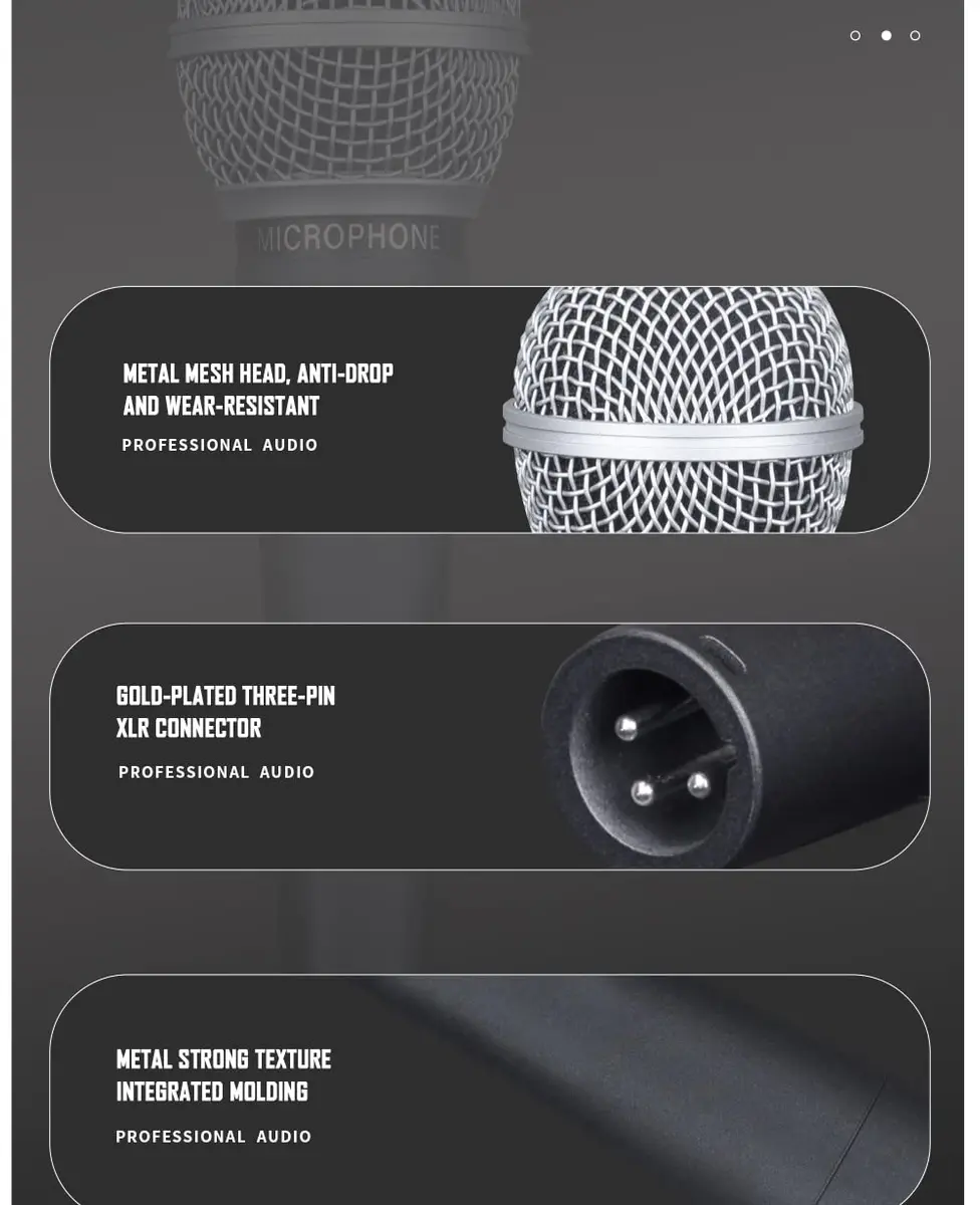 WEYMIC WM58 Classic Style Dynamic Vocal Microphone | Metal Body, Uni-Directional, 45Hz-16kHz - view 6