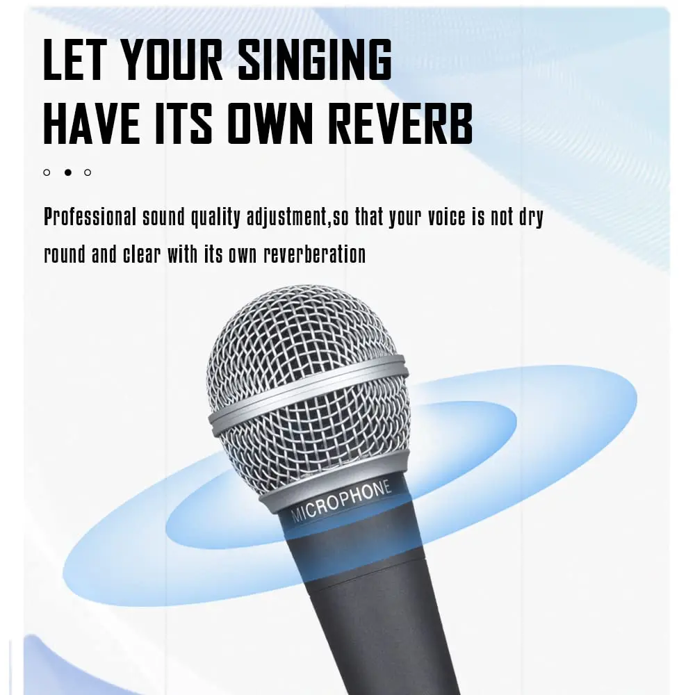 WEYMIC WM58 Classic Style Dynamic Vocal Microphone | Metal Body, Uni-Directional, 45Hz-16kHz - view 2