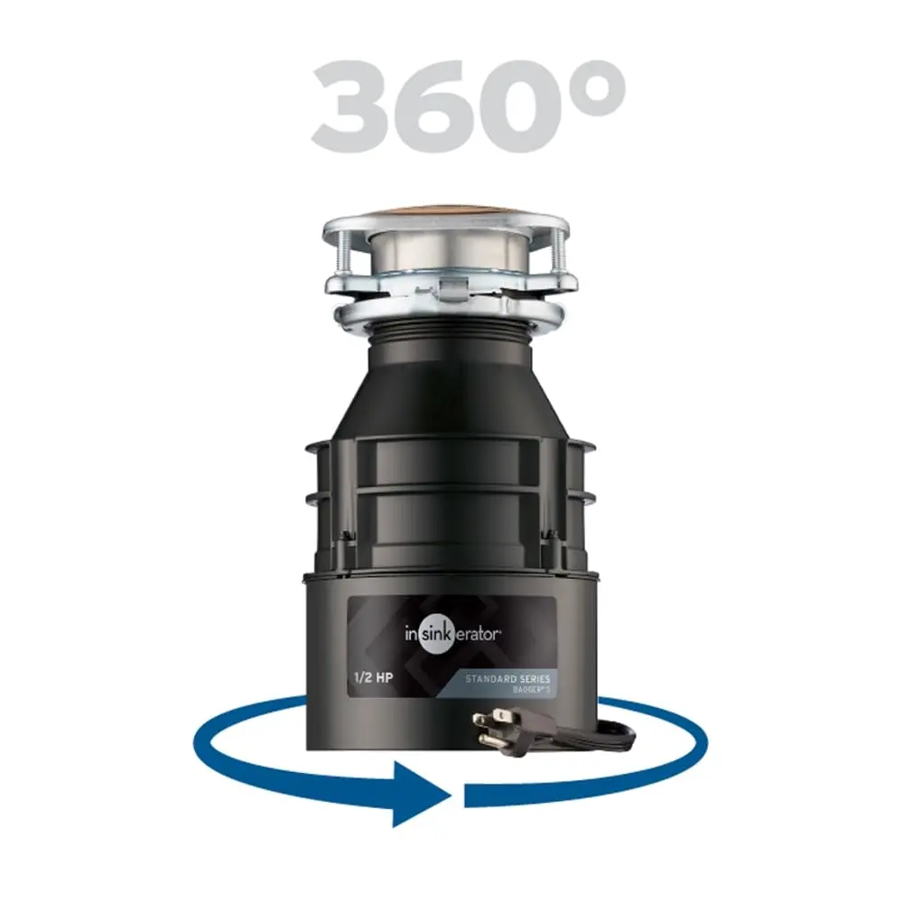 InSinkErator Badger 5 Garbage Disposal 1/2 HP Continuous Feed | 1.89 kg (4.17 lb) Motor Assembly - view 11