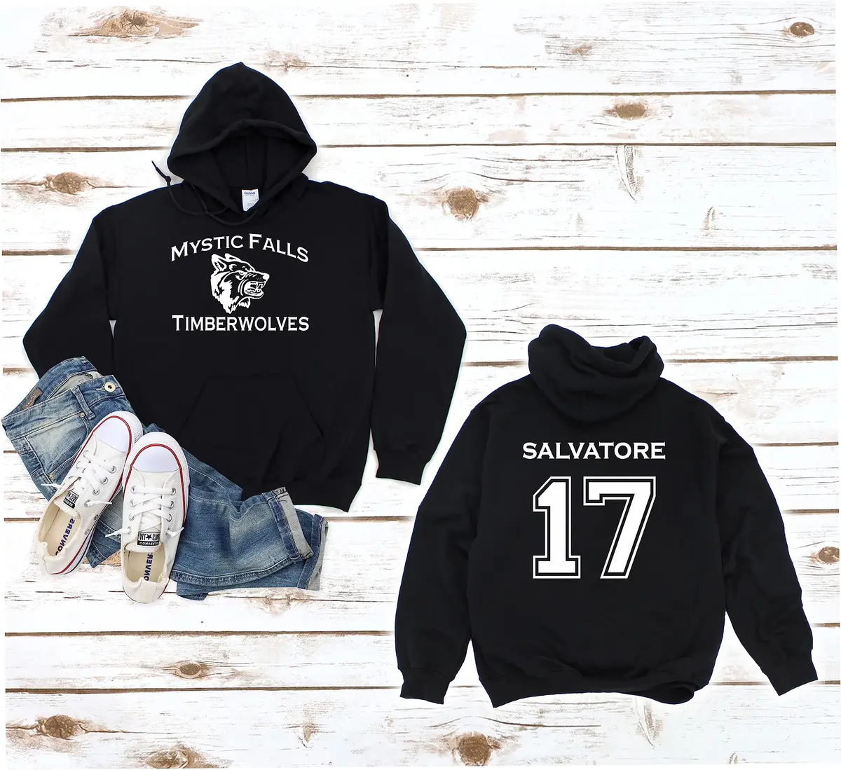 Studio 9Thirty3 Salvatore 17 Hoodie Sweatshirt Medium Black | Fan Favorite - view 4