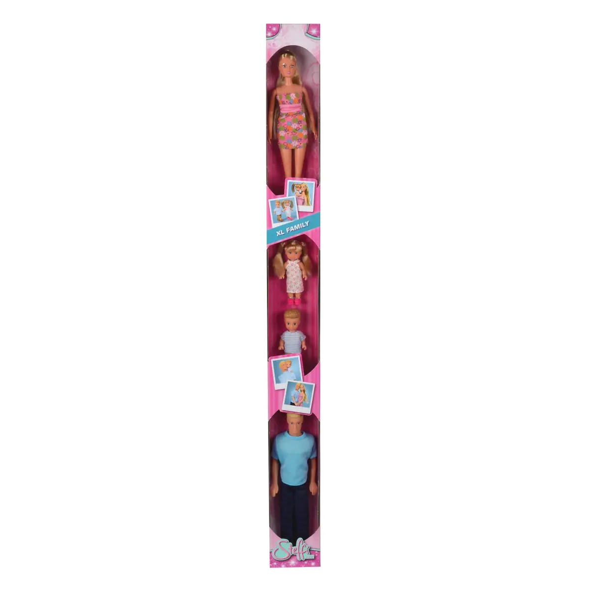 Simba Steffi Love Family Box of 4 Dolls | Realistic Family Unit with Movable Joints, 3 Doll Sizes (4.72-11.82 inches) - view 2