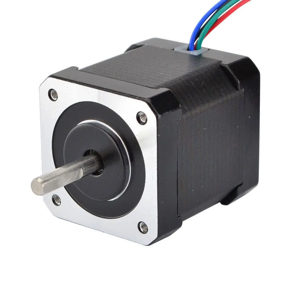 STEPPERONLINE Nema 17 Stepper Motor Bipolar 2A 59Ncm (2.27kg / 5lb) 48mm Body 4-Lead - main product image