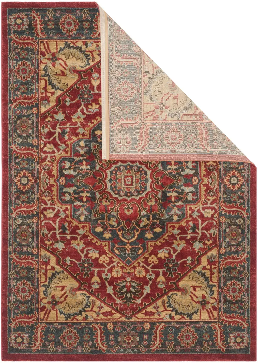 SAFAVIEH Mahal Collection Area Rug - 8' x 11', Navy & Red, Traditional Oriental Design, Non-Shedding & Easy Care - view 4
