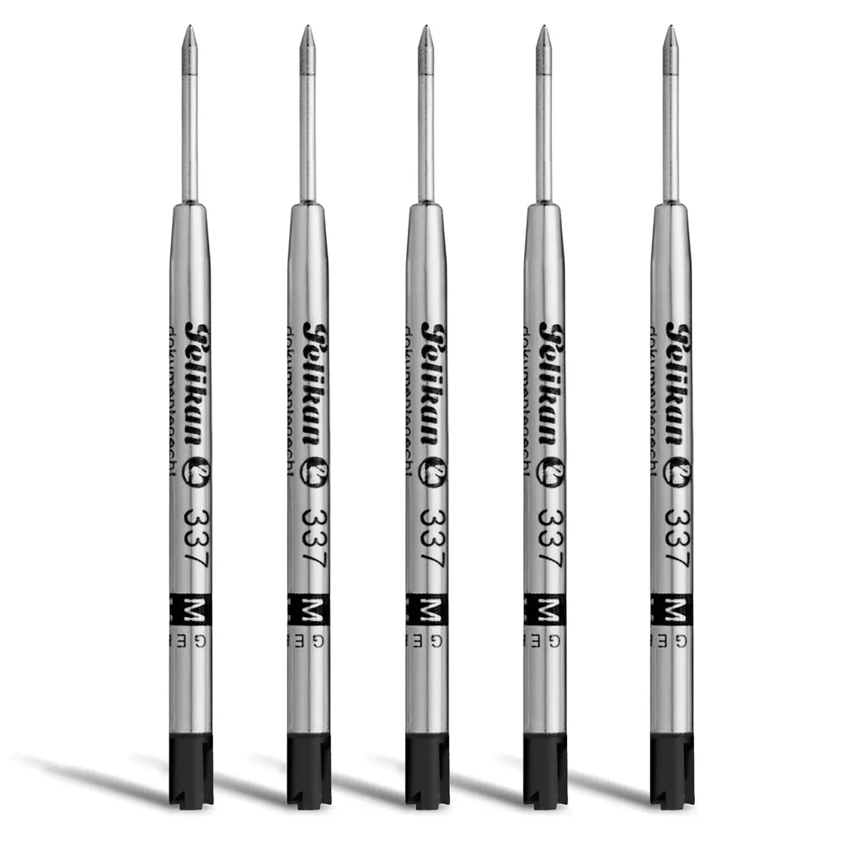 Pelikan 337M Refills Pack of 5 | Solid Steel Tip for Standard Ballpoint Pens - view 2