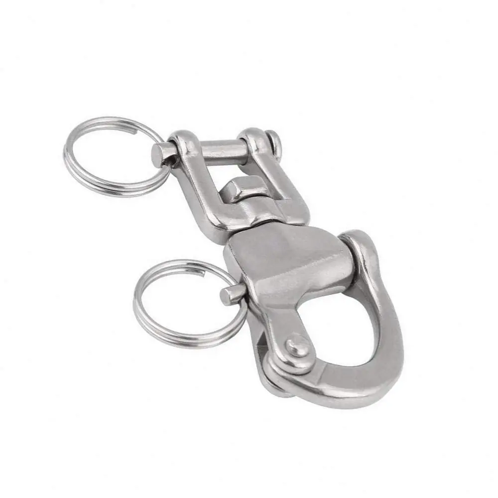 JY-MARINE 5 Inch Jaw Swivel Eye Shackle Marine Grade Stainless Steel 316 | Heavy Duty Saltwater-Resistant - main product image