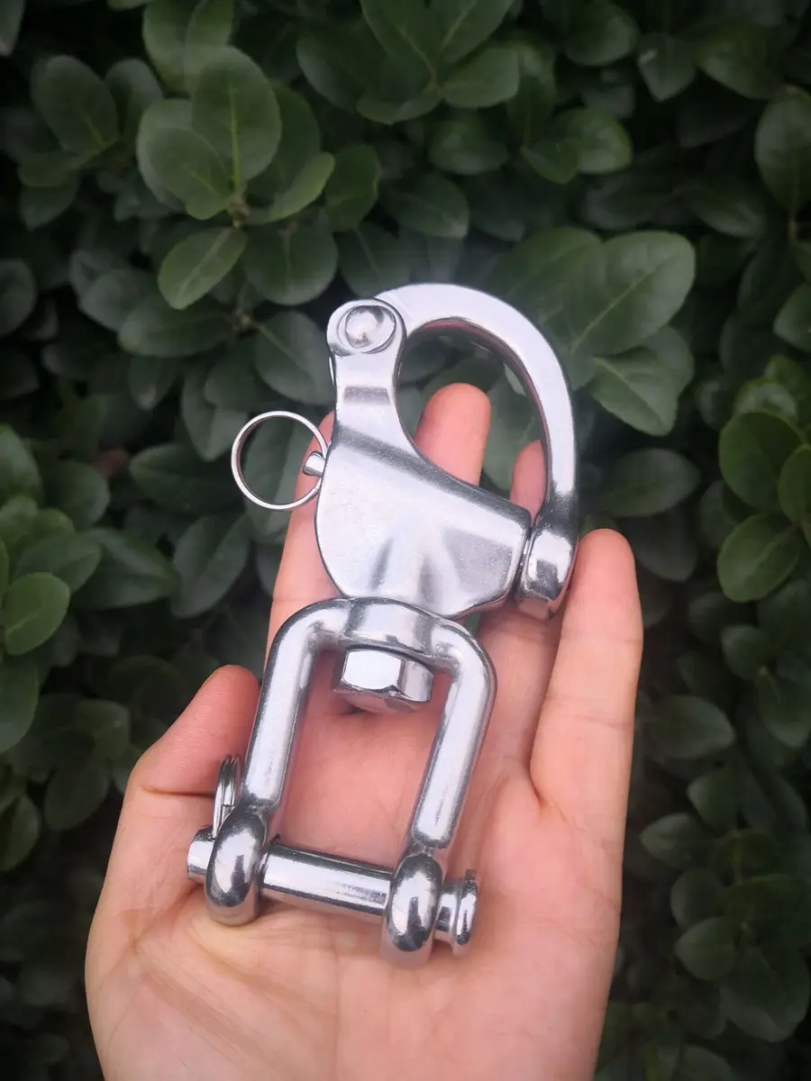 JY-MARINE 5 Inch Jaw Swivel Eye Shackle Marine Grade Stainless Steel 316 | Heavy Duty Saltwater-Resistant - view 8