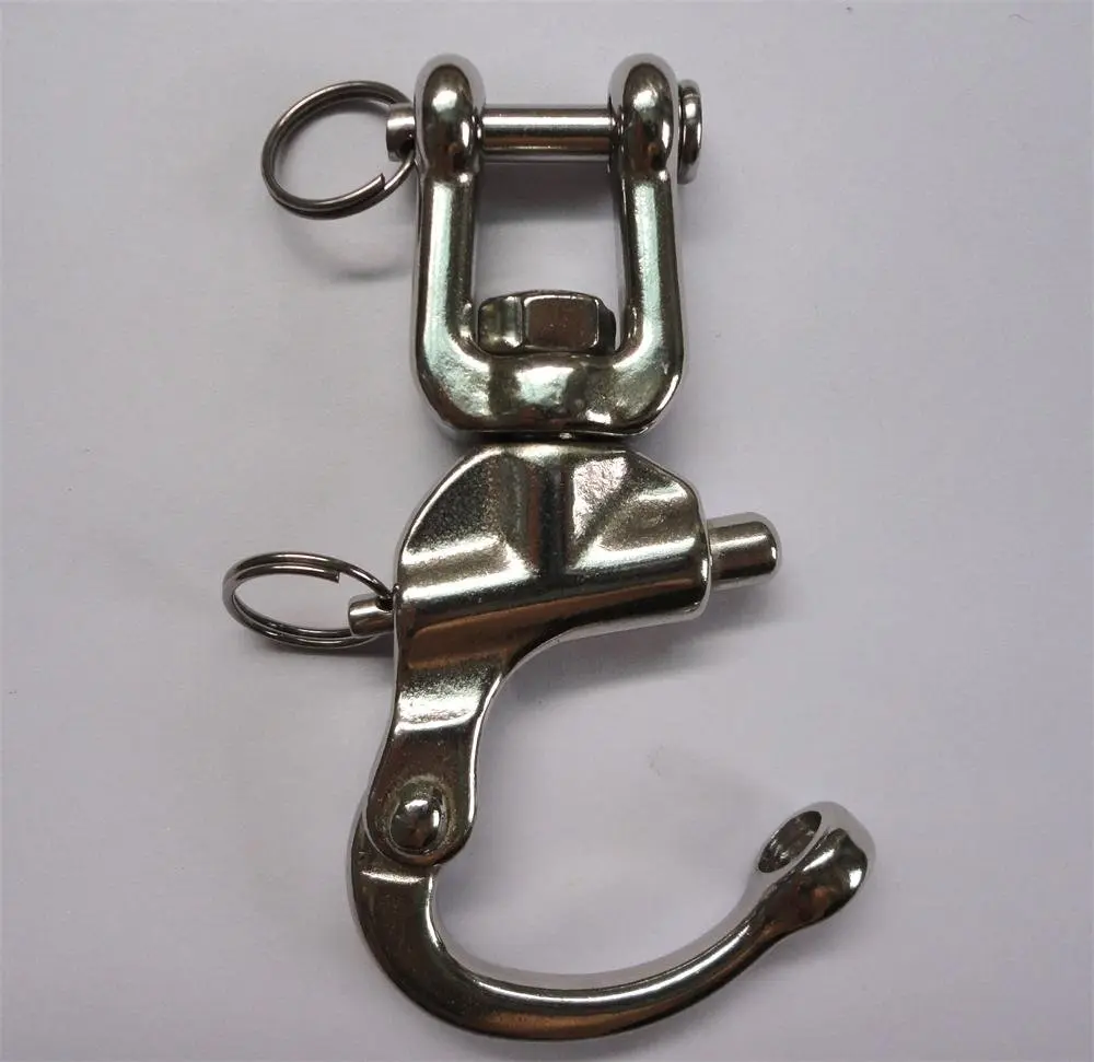 JY-MARINE 5 Inch Jaw Swivel Eye Shackle Marine Grade Stainless Steel 316 | Heavy Duty Saltwater-Resistant - view 3