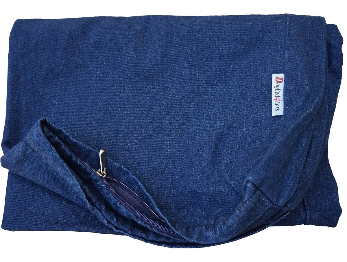 Dogbed4less 41x27x4 Inches Large Denim Dog Pet Bed Cover | Durable & Washable - main product image