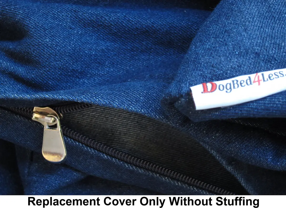 Dogbed4less 41x27x4 Inches Large Denim Dog Pet Bed Cover | Durable & Washable - view 7