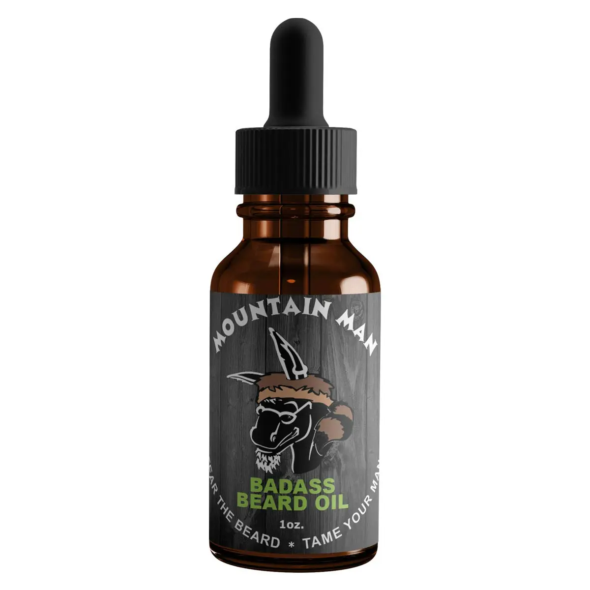 Badass Beard Care Oil for Men - Mountain Man Scent 1 oz | Softens Beard, Stops Itch, Promotes Growth - main product image