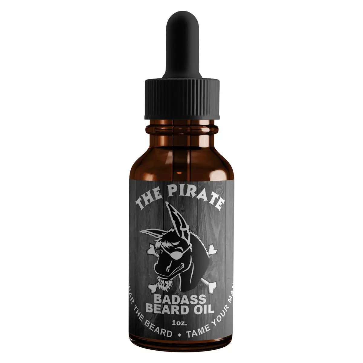 Badass Beard Care Oil For Men - The Pirate Scent, 1 oz - All Natural Ingredients, Keeps Beard and Mustache Full, Soft and Healthy - main product image