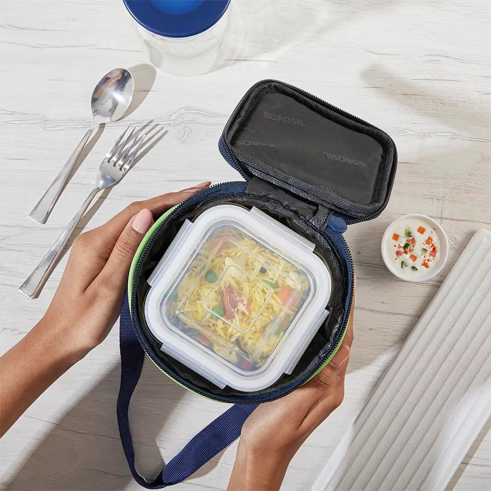 Borosil Klip N Store Microwavable Containers 320ml Set of 3 | Leakproof Food Storage for India - view 8