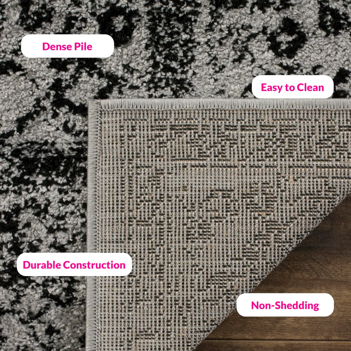 SAFAVIEH Grey Runner Rug 2'6" x 12' | Vintage Distressed Floral Design, Non-Shedding - view 2