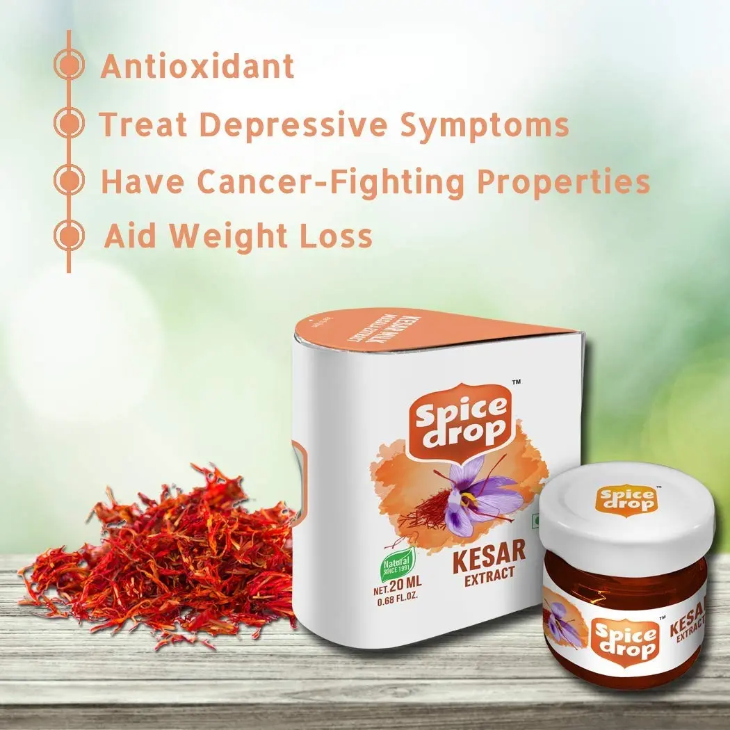 Spice Drop Pure Saffron Extract 20ml (0.68 Fl Oz) | Kashmiri Saffron Essence for Cooking & Beverages - view 4