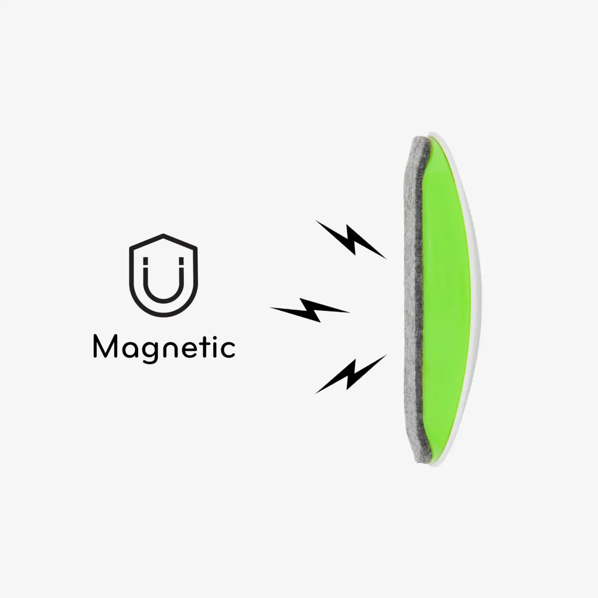 U Brands Magnetic Whiteboard Eraser, 4.5" x 2.25" x 1" | Effortless Dry Erase Felt Eraser for Clean Boards - view 4