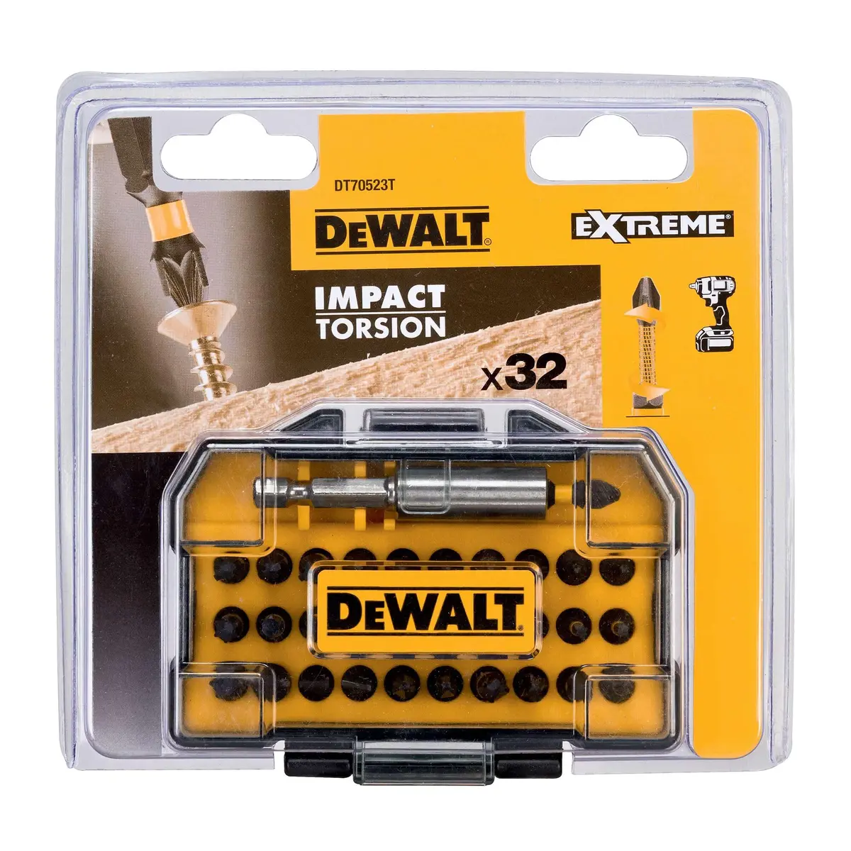 DEWALT Torsion Bit-Set (32 Piece) with 10x Stronger Magnetic Force | 14.1cm x 14.5cm x 4.2cm - view 5