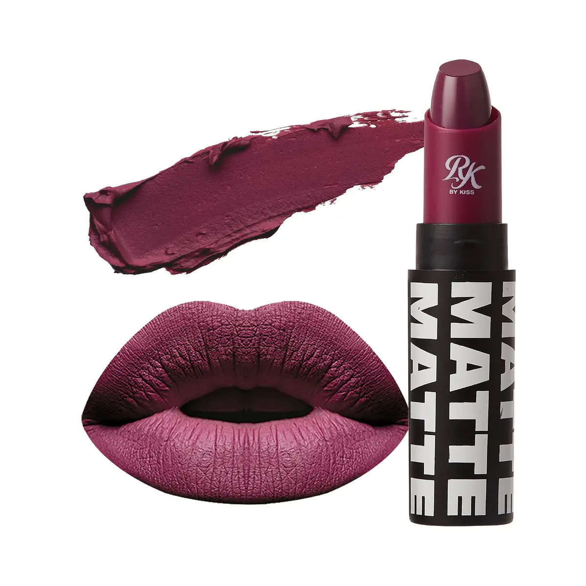 Ruby Kisses Matte Lipstick Plum Wine | Long Lasting, Rich Matte Finish (3ml) - main product image