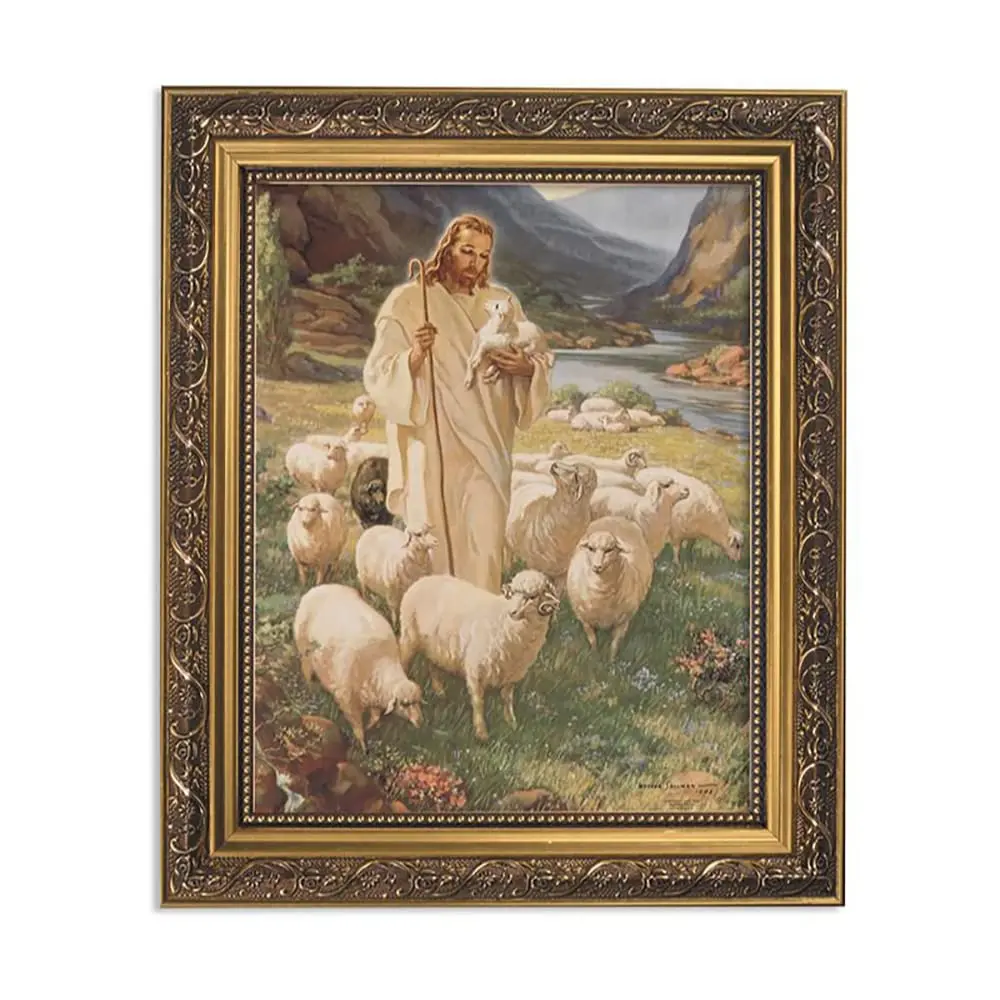 Gerffert Christian Wall Décor Ornate Gold Framed Artwork, 11 x 13-Inch | Psalm 23 Inspiration for Faith - main product image