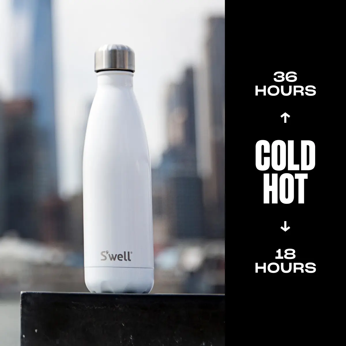 S'well Stainless Steel Water Bottle 17 oz Angel Food | Triple-Layer Insulation, Keeps Drinks Cold 36h & Hot 18h - view 3