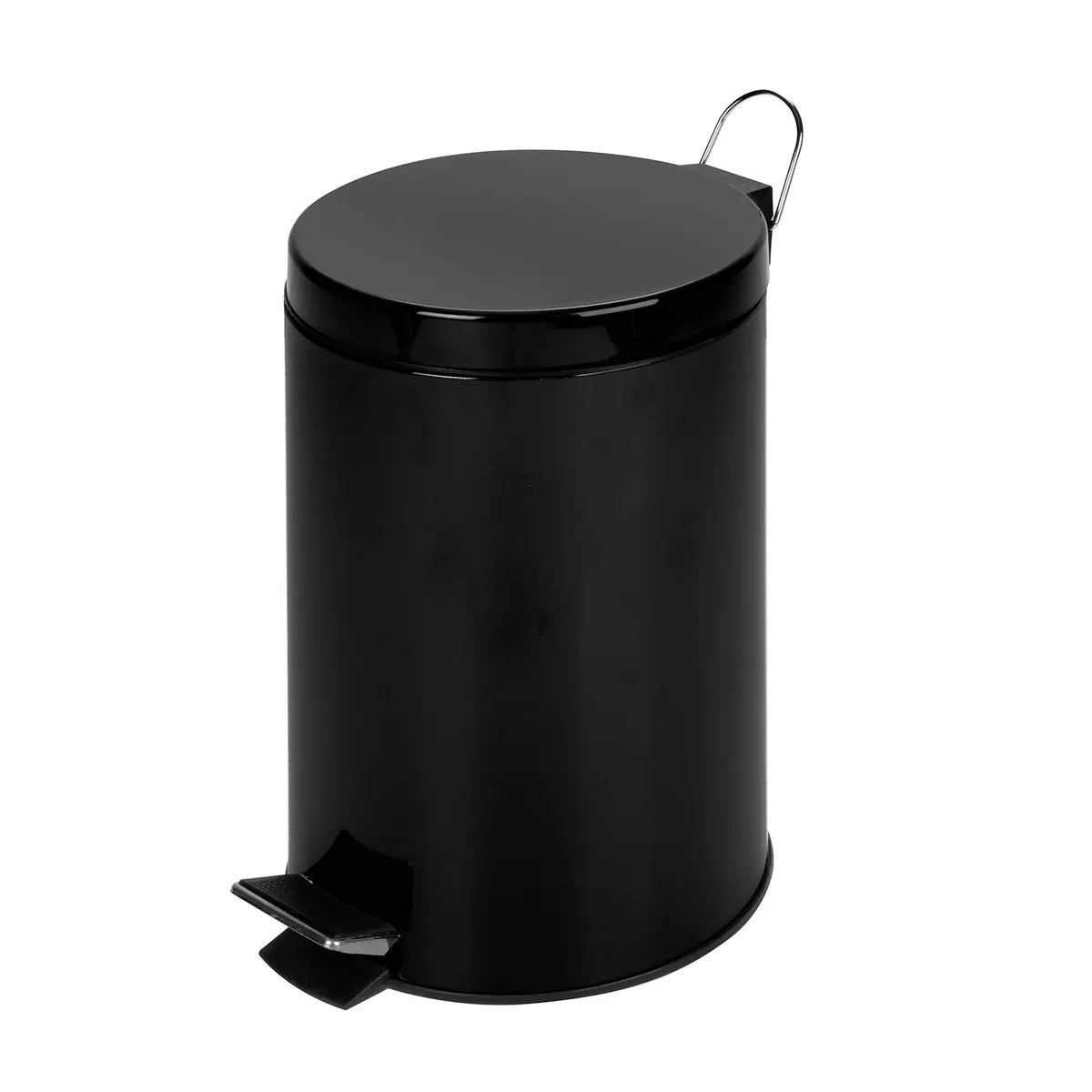 Honey-Can-Do Black Trash Can 12L | Hands-Free Step Pedal, Removable Inner Bucket - main product image