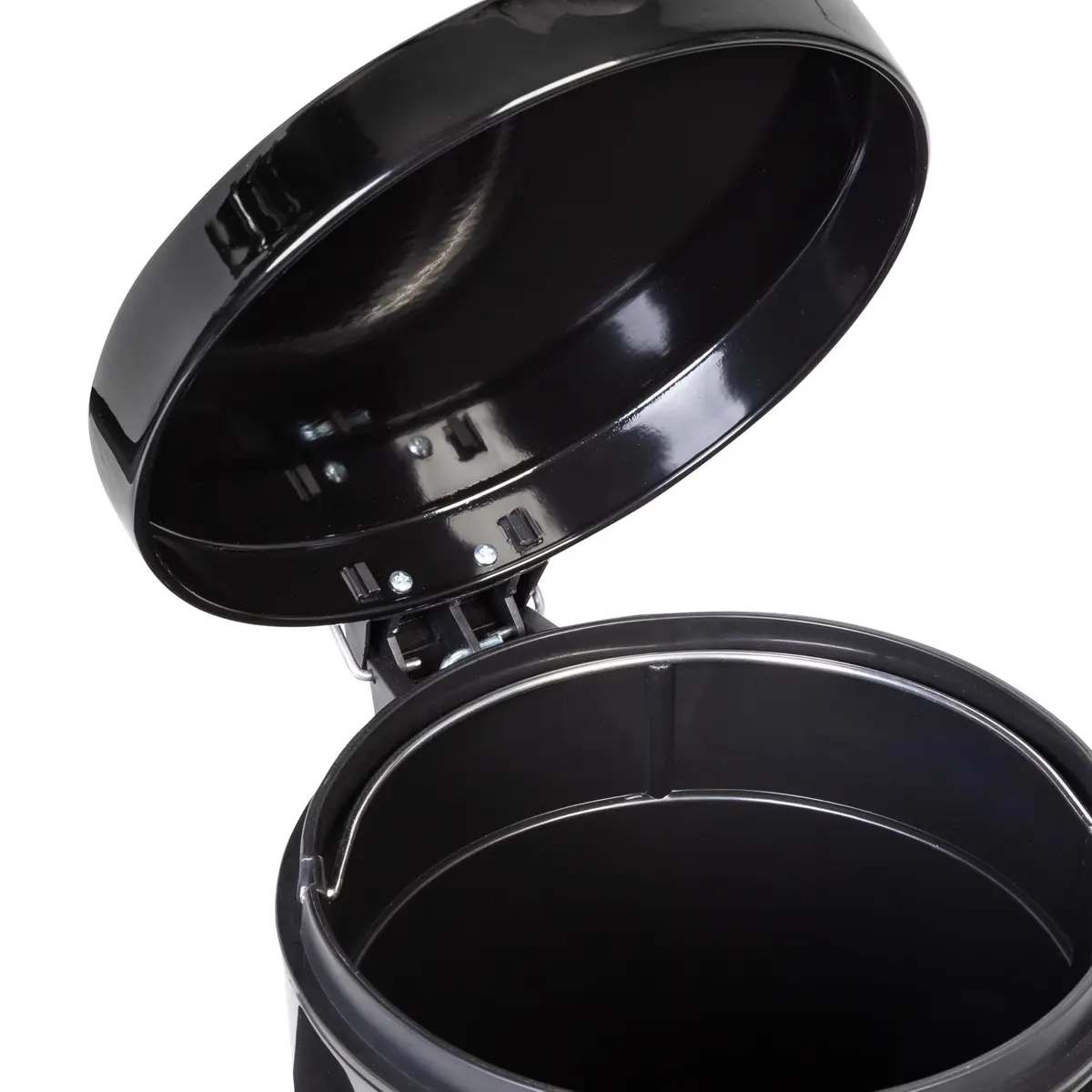 Honey-Can-Do Black Trash Can 12L | Hands-Free Step Pedal, Removable Inner Bucket - view 3