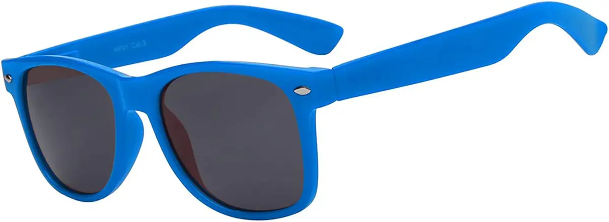OWL Classic Vintage Smoke Lens Sunglasses Blue Frame Retro 80’s | UV400 Impact-Resistant - main product image