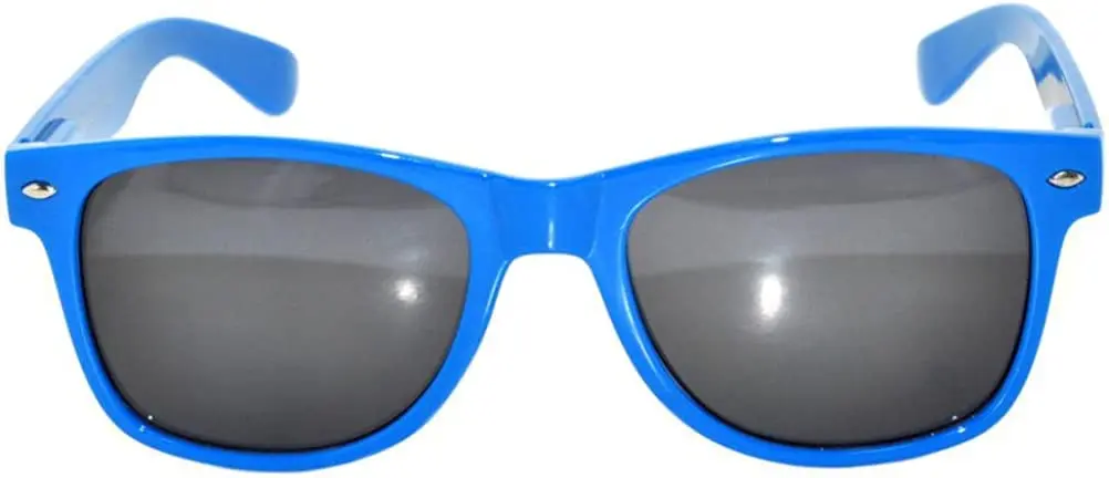 OWL Classic Vintage Smoke Lens Sunglasses Blue Frame Retro 80’s | UV400 Impact-Resistant - view 2