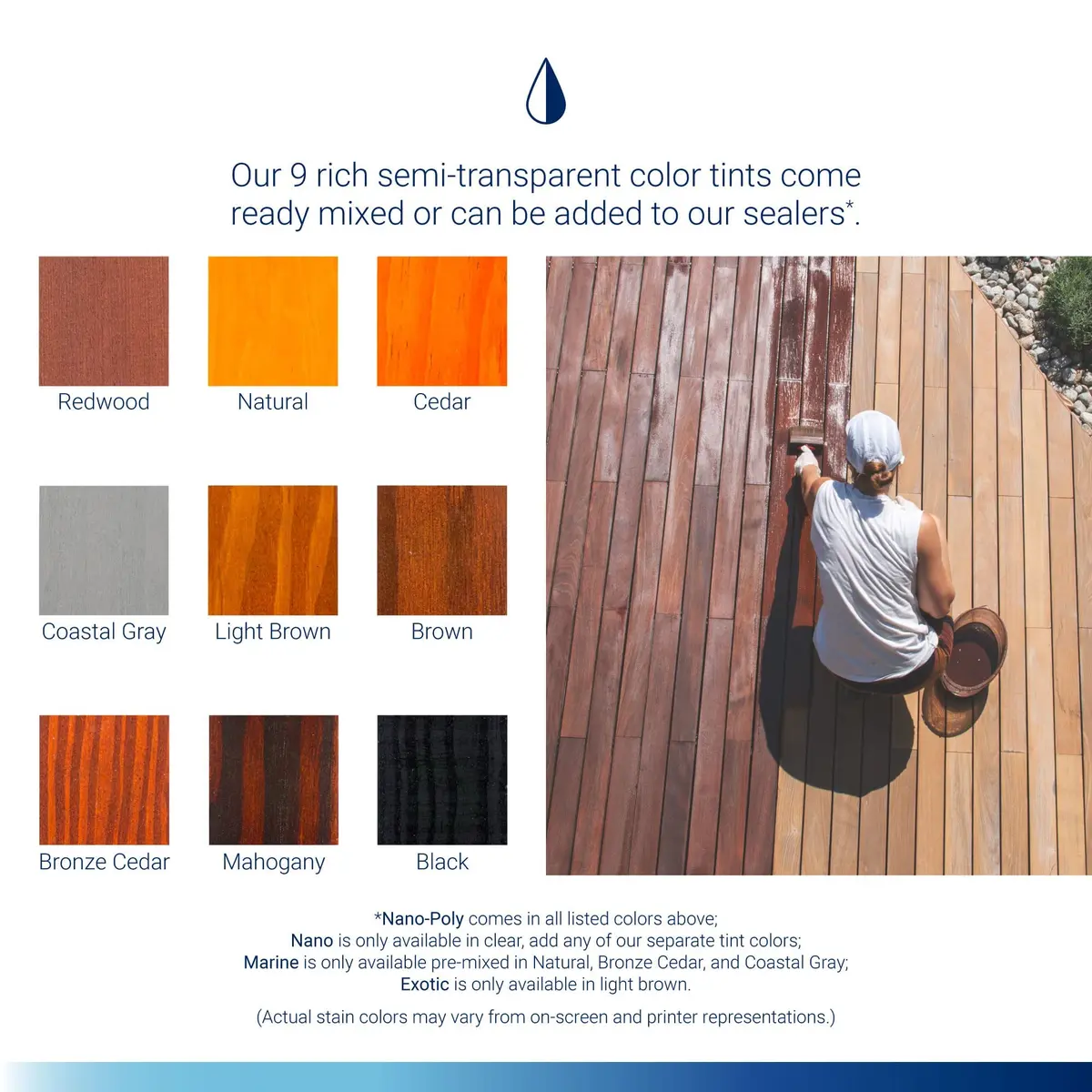 Seal-Once Semi-Transparent Multi-Surface Wood Stain Tint, Natural | Water-Based, UV-Resistant, 4 Fl Oz - view 3