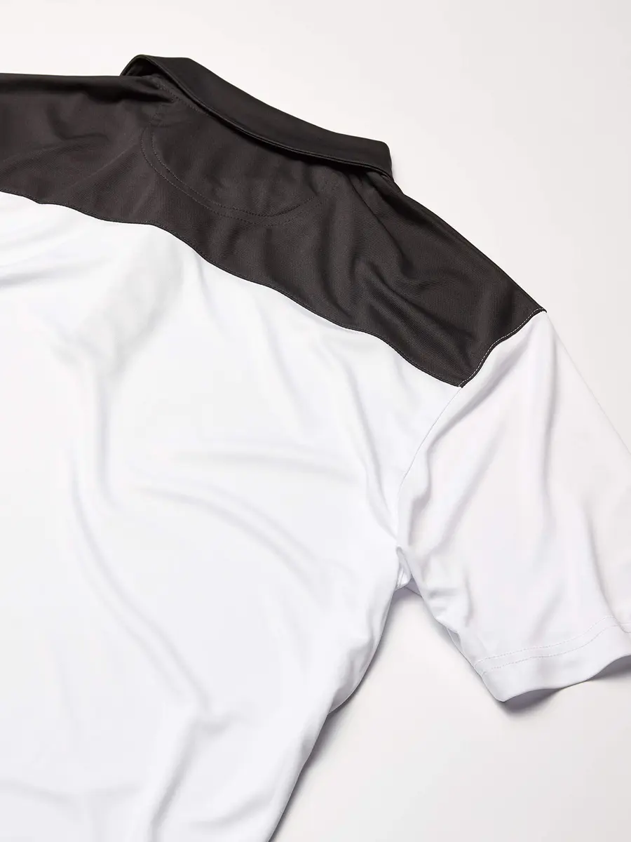 Cutter & Buck Parma Colorblock Polo Small | 100% Polyester, Short Sleeve, White/Titan - view 2