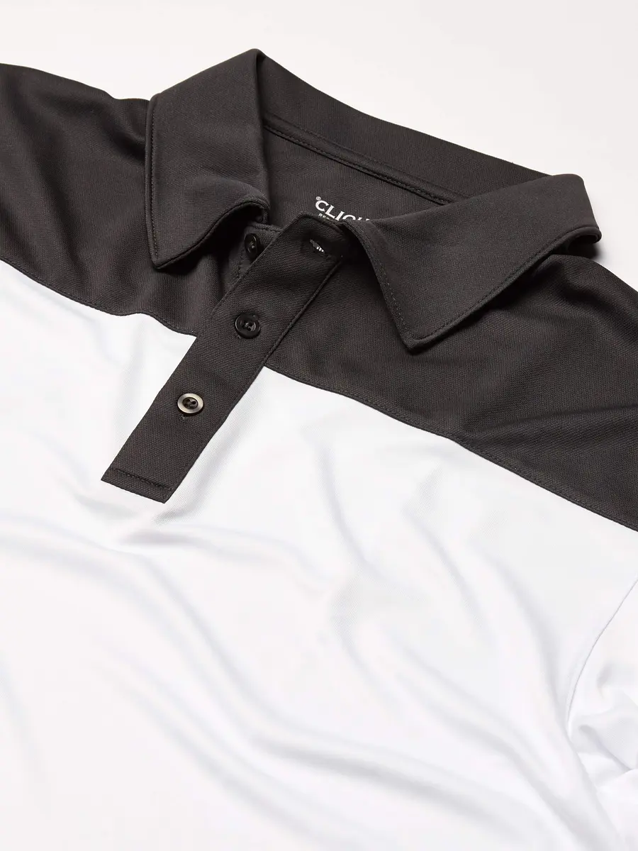 Cutter & Buck Parma Colorblock Polo Small | 100% Polyester, Short Sleeve, White/Titan - view 3