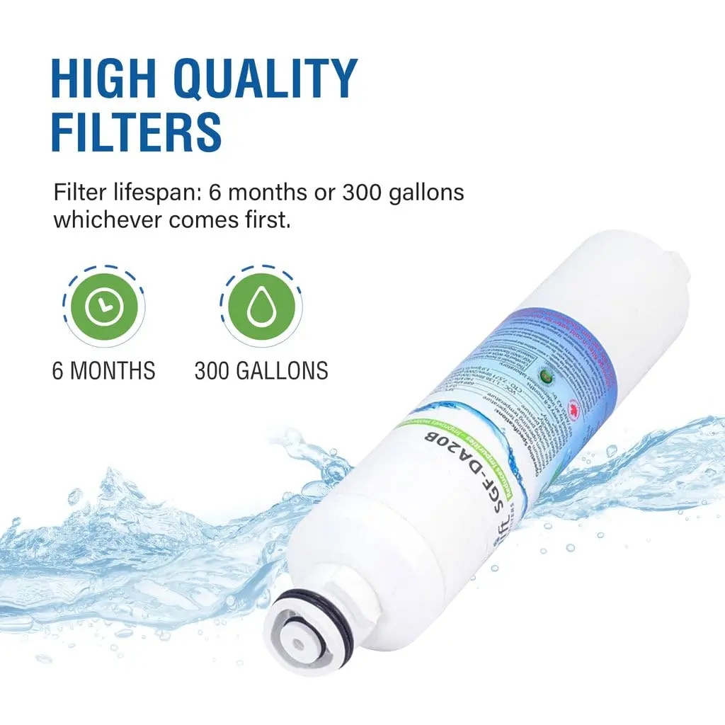 Swift Green Filters SGF-DA20B Refrigerator Water Filter 6 Pack | NSF Certified Coconut Carbon Filtration - view 6