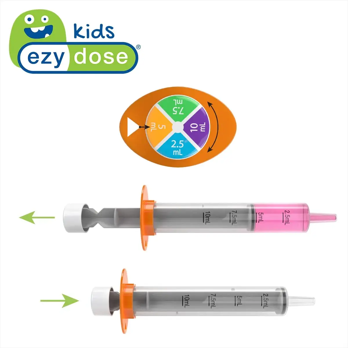 EZY DOSE Kids Baby Oral Syringe & Dispenser 10 mL (0.34 Fl Oz) | Color Coded BPA Free Medicine Feeder - view 4
