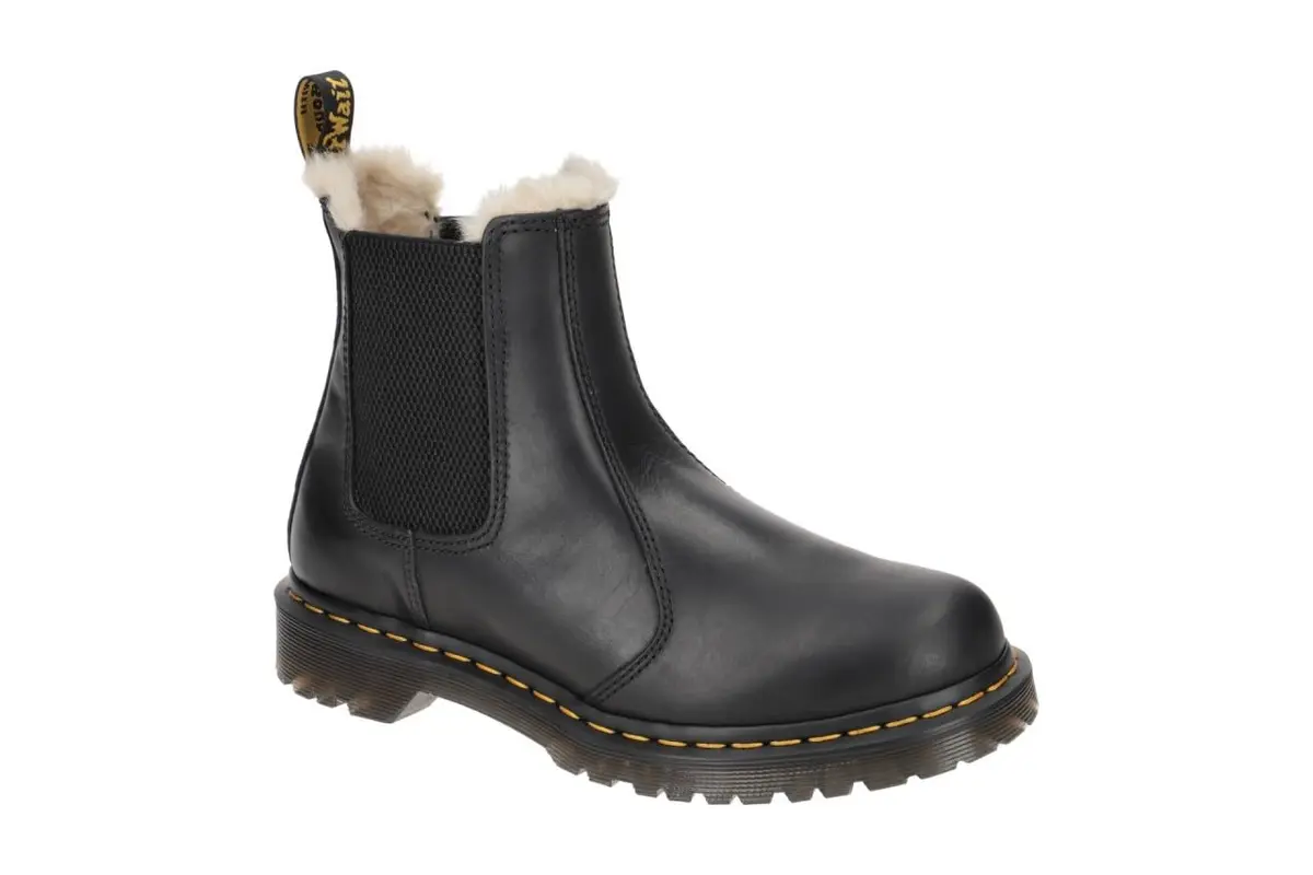 Dr. Martens 2976 Leonore Fashion Boot, Black Burnished Wyoming, Size 6 | Classic Casual Winter Style - view 3